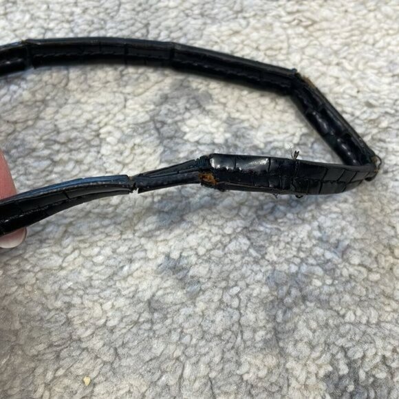 Coach Signature Zip Top Wristlet Pouch Monogram Black Dark Brown - Picture 10 of 16